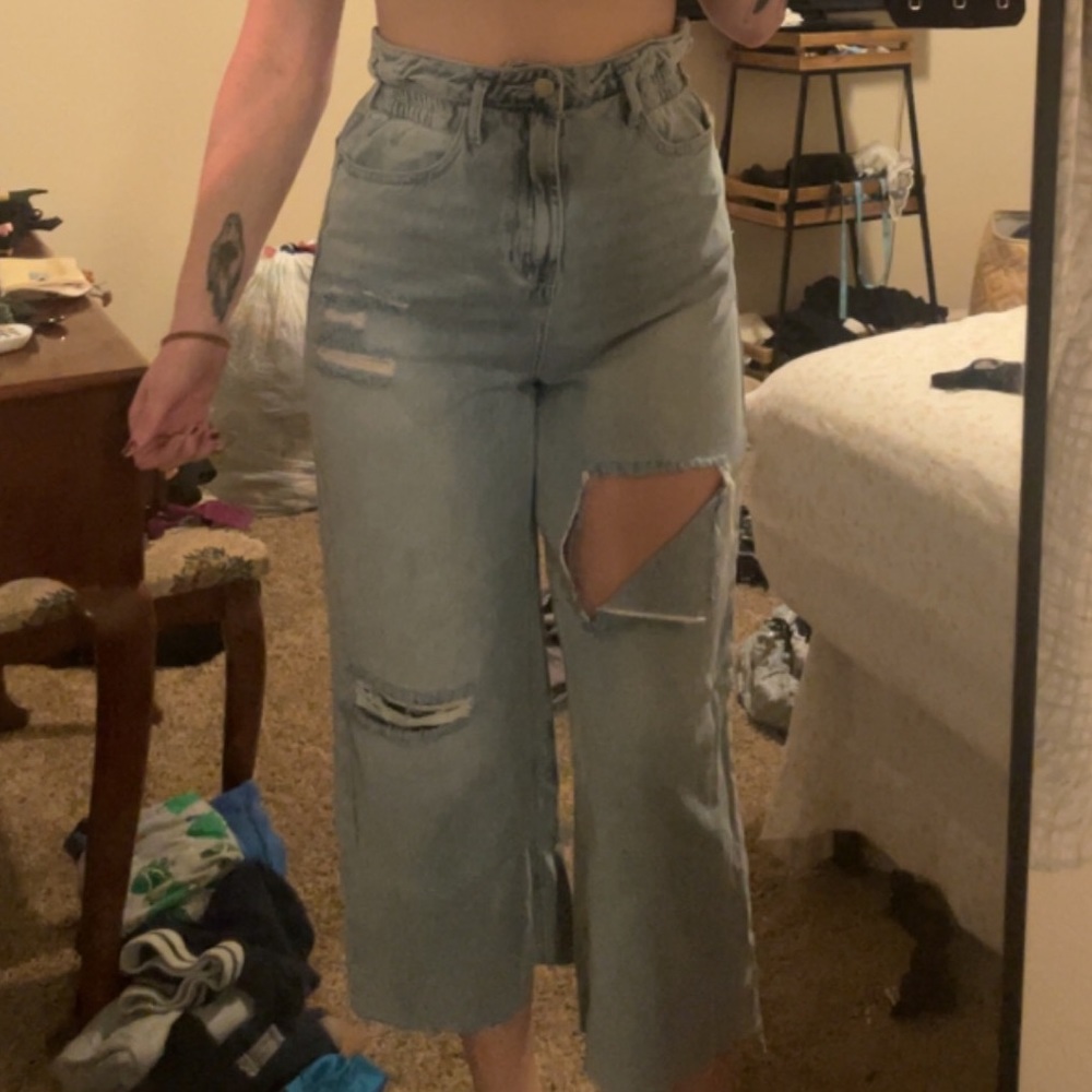 High Rise Paper Bag Jeans - Picture 3 of 3